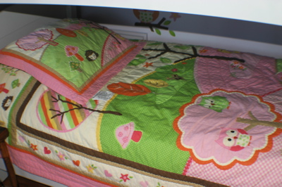 Bunk  Quilts on Owls  Birds  Hedgehogs And Squirrels  You Got New Valances And Bedding